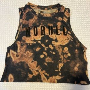 NOBULL Women’s Muscle Tank in Black/tan Tie Dye